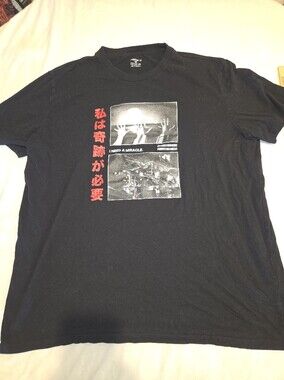 Forever 21 Black Short-Sleeve Graphic Tee with Red Print